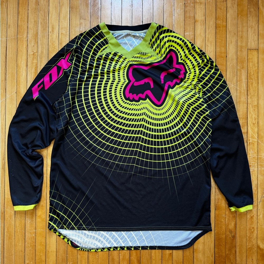 Fox Men's Black and Pink Long Sleeve Shirt
